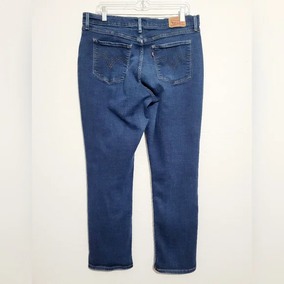 Levi’s Classic Straight Jeans Women’s Size 14 Medium Wash Stretch Denim - Picture 3 of 13